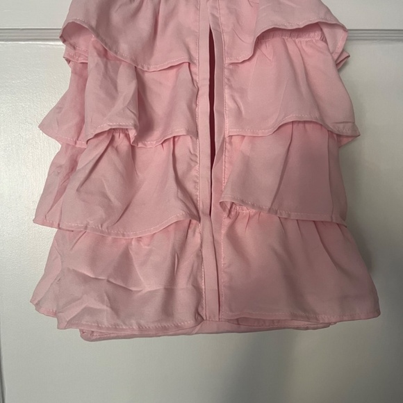 Levtex Baby pink Willow ruffled crib skirt diaper caddy - Picture 3 of 5